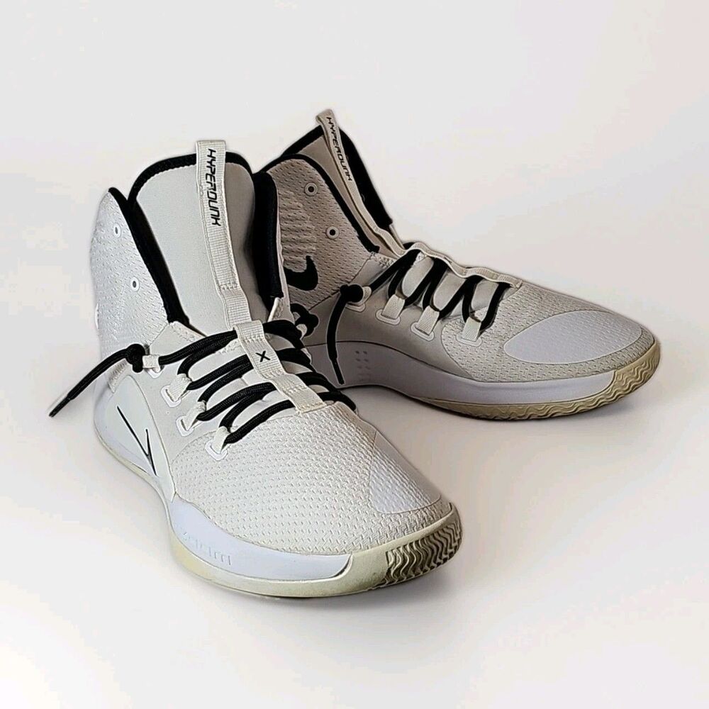 Nike Zoom Hyperdunk X TB White Black Basketball Shoes AR0467-100 Men Sz 13 2018
